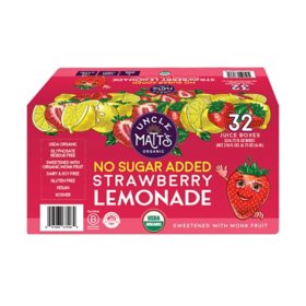 Uncle Matt's Strawberry Lemonade Juice Box 6.75 fl. oz., 32 pk.