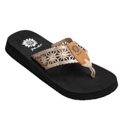 yellow box women's flip flops