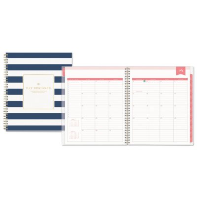 Blue Sky Day Designer Academic Year Daily/Monthly Planner, 10 x 8, Navy