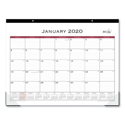 Blue Sky Classic Red Desk Pad 22 X 17 2020 Sam S Club