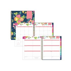 Blue Sky Day Designer Academic Year CYO Weekly/Monthly Planner, 11 x 8.5, Navy/Floral, 2020-2021