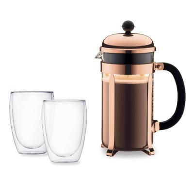 Bodum Chambord 8 Cup French Press Coffeemaker Copper