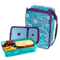 Fit & Fresh Bento Lunch Set-Teal Paisley