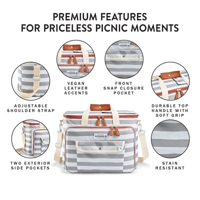 Deluxe Picnic Set 25 Pieces in Carry Case-Primary