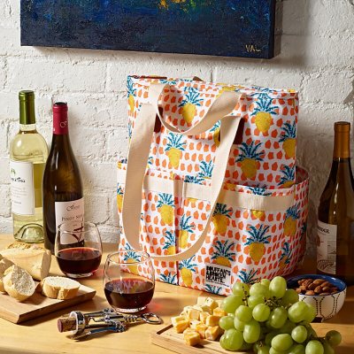 Clevermade Wine 8qt Cooler Tote - Herringbone