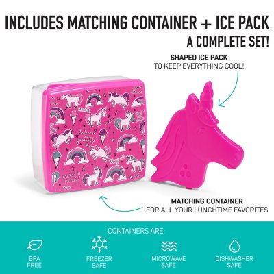 Fit & Fresh 2845KFFSC2711 Waffle Unicorn Ice Cream Lunch Bag Multi Color