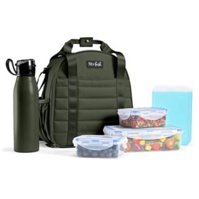 Fit & Fresh 6 Piece Deluxe Athleisure Lunch Bag Set (Assorted Colors)