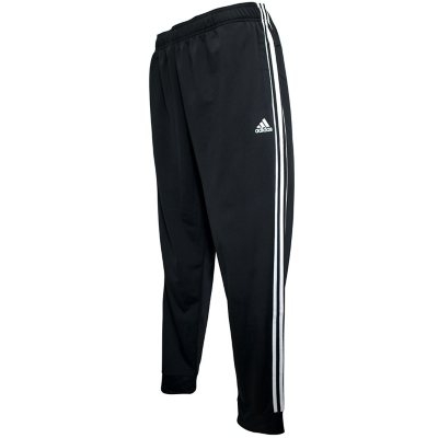 Essentials Warm-Up Tapered 3-Stripes Track Pants - Black, Men's Training