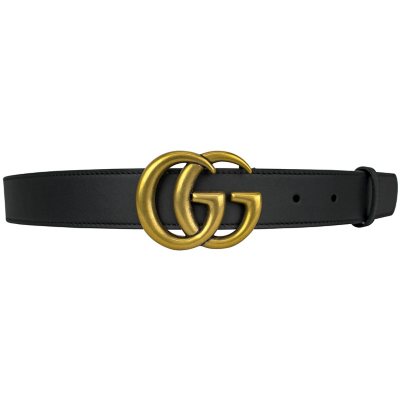 Gucci Slim Leather Belt with Double G Buckle - Sam's Club