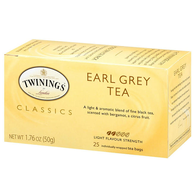 Twinings of London Earl Grey Tea Bags (6 Boxes, 25 Bags)