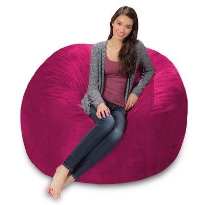 AJD Home LLC Bean Bag Chair with Removable Cover in Chocolate