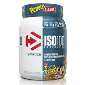 Dymatize ISO100 Hydrolyzed Protein Powder, Fruity Pebbles (25.7 oz.)