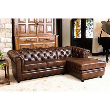 Barcelona Leather 2-Piece Sectional Sofa
