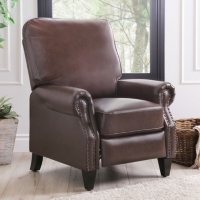 Deals on Abbyson Living Braxton Bonded Leather Pushback Recliner