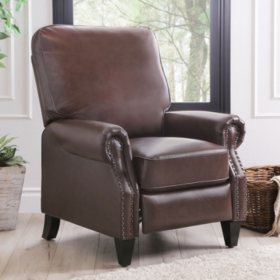 Braxton Leather Pushback Recliner Assorted Colors Sam S Club