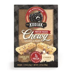 Kodiak Chewy Granola Bars, Variety Pack, 20 ct.