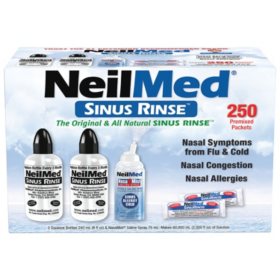 NeilMed Sinus Relief Rinse Kit with Premixed Packets 250 ct.