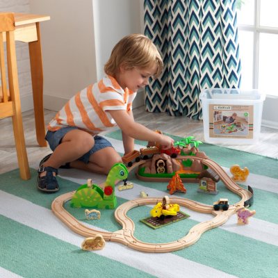 dinosaur bucket top train set