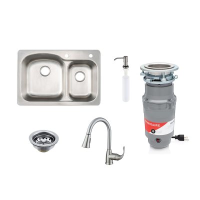 Frigidaire All-In-One 60/40 Combination Sink With Faucet, Disposal And Soap  Dispenser - Sam's Club