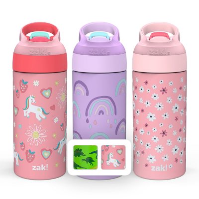 Zak Designs 14-oz Stainless Steel Vacuum Insulated Water Bottle, 3-piece set