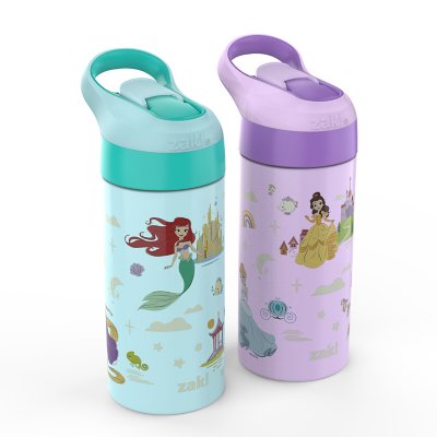 Zak Designs Antimicrobial 14-oz. Stainless Steel Vacuum Insulated Kids Riverside Bottle, 2-Piece Set (Grogu)