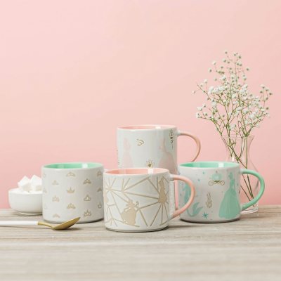 Zak Designs 15 Oz Ceramic Modern Mug, 4-Piece Set (Assorted Colors)