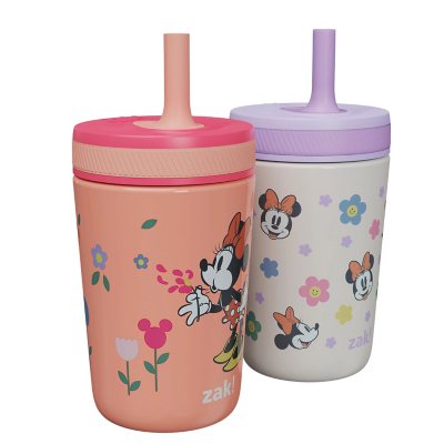 Zak Designs 12-oz. Stainless Steel Double-Wall Tumbler for Kids with Straw, 2-Piece Set, Choose Character