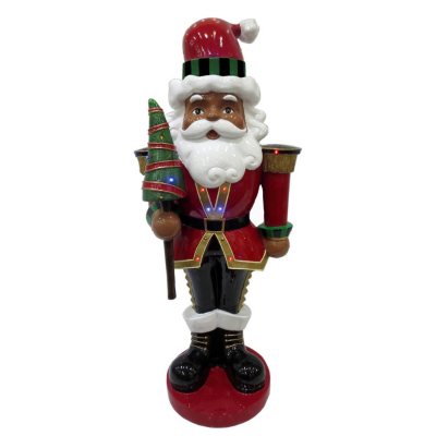 Hand-Painted Resin Santa with LED Accents - Multi-Cultural - Sam's Club