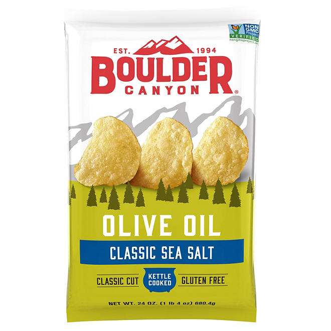 Boulder Canyon Olive Oil Kettle Cooked Chips 24 oz.