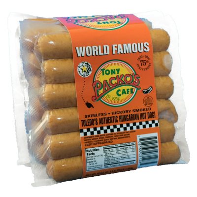 Tony Packo's Cafe Skinless Hot Dog (3 pk., 1 lb.) Sam's Club