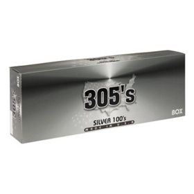 305's Cigarettes Silver 100's Box 20 ct., 10 pk.