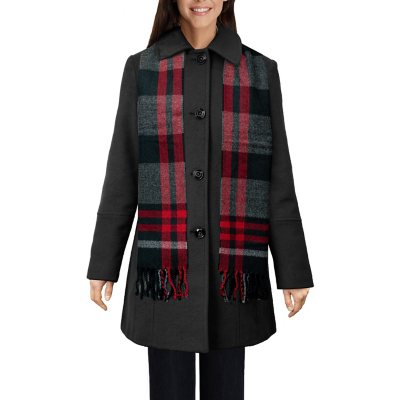 London Fog Women s Wool Scarf Coat Sam s Club