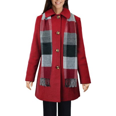 London Fog Women's Wool Scarf Coat - Sam's Club