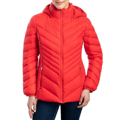 Ladies red shop down jacket