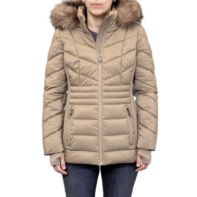 London Fog Women s Faux Fur Puffer Jacket Sam s Club