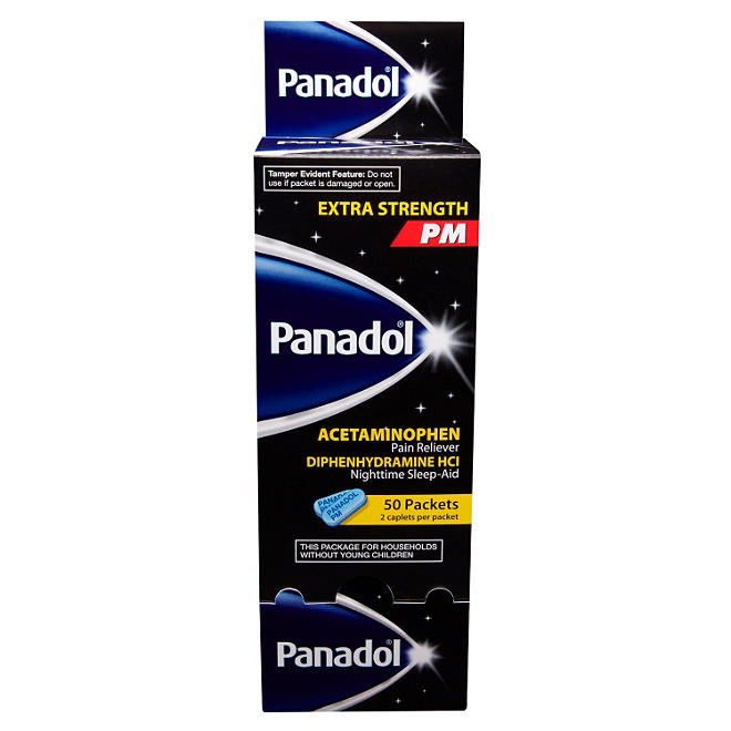 Panadol PM Capsules 500 mg 2/pk., 50 pk.