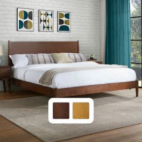 Crosley Furniture Mid-Century Landon King Bed, Assorted Colors
