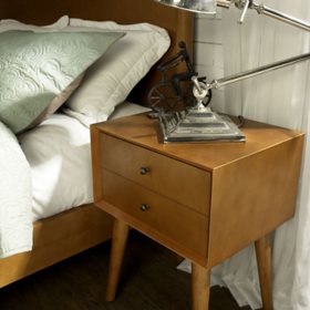 Crosley Furniture Landon Nightstand Side Table with Drawer