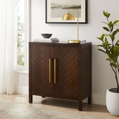 Crosley Furniture Darcy Accent Universal Storage Cabinet:- Dark Brown