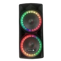 Edison Professional M-7000 High Power Twin 15" PA Speaker with LED Lighting