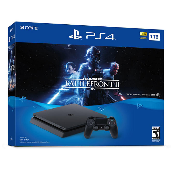 Playstation 4 1TB Console with Star Wars: Battlefront 2 and Controller Bundle