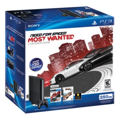 PS3 250GB Console Value Bundle w/ Burnout Paradise and Need For Speed: Most  Wanted - Sam's Club