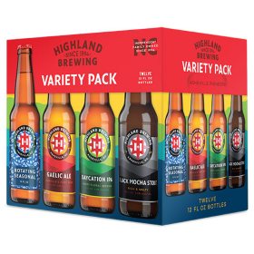 Highland Brewing IPA Ale Beer Variety Pack 12 fl. oz. can, 12 pk.