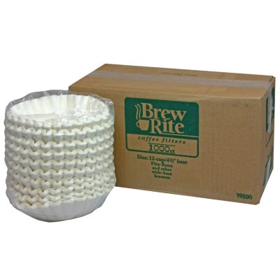 Brew Rite Coffee Filter 12Cup, 4.5" Base BunnSized (1,000 ct.) Sam
