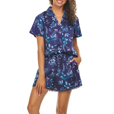 Flora by Flora Nikrooz Ladies Satin Notch Collar PJ Set Sam s Club