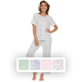 Flora Nikrooz 2-Piece Short Sleeve and Capri Pajama Set