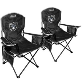 Nfl Oakland Raiders Cooler Quad Chair 2 Pack Sam S Club