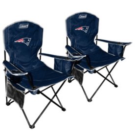 Nfl New England Patriots Cooler Quad Chair 2 Pack Sam S Club