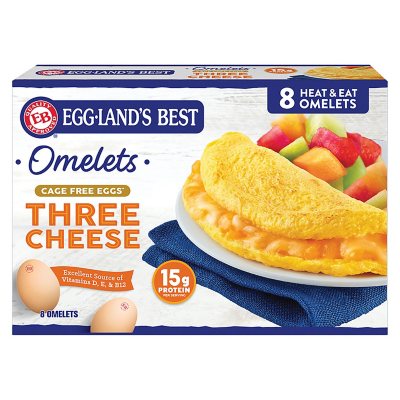 Eggland's Best Three Cheese Cage Free Omelet, Frozen (8 ct