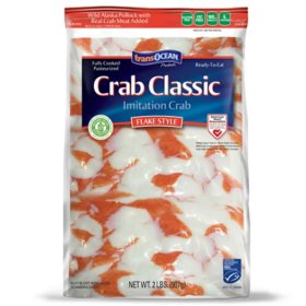 TransOcean Crab Classic Imitation Crab, Flake Style, 2 lbs.